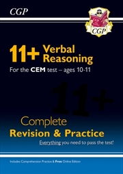 Buy 11+ Cem Verbal Reasoning Complete Revision And Practice - Ages 10-11 (With Online Edition)
