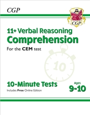 Buy 11+ Cem 10-Minute Tests: Comprehension - Ages 9-10 (With Online Edition)