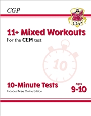 Buy 11+ Cem 10-Minute Tests: Mixed Workouts - Ages 9-10 (With Online Edition)