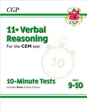 Buy 11+ Cem 10-Minute Tests: Verbal Reasoning - Ages 9-10 (With Online Edition)