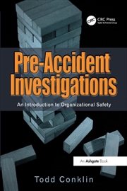 Buy Pre-Accident Investigations : An Introduction To Organizational Safety