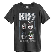 Buy Kiss - I Was Made For Loving You Amplified Vintage Charcoal Large T Shirt