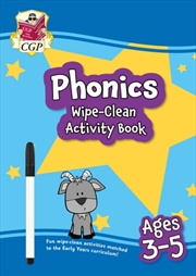 Buy Phonics Wipe-Clean Activity Book For Ages 3-5 (With Pen)