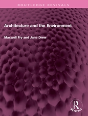 Buy Architecture And The Environment