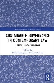 Buy Sustainable Governance In Contemporary Law