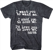 Buy Cheap Trick - I Want You T-Shirt - XL Black Mineral Wash