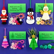 Buy Christmas gift Christmas Button Ornament - Festive Set Of 5 Design Craft Kit