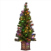 Buy 4ft Christmas Tree Glittery Gold Pine Led Multi Lights