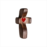 Buy Set of 5 Red Peachwood Heart Cross