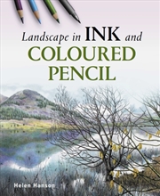 Buy Landscape In Ink And Coloured Pencil