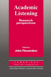Buy Academic Listening : Research Perspectives