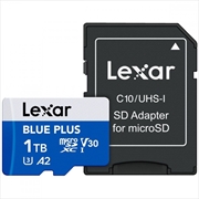 Buy Lexar Blue Plus Microsdxc Uhs-I Card, C10, U3, V30, A2, 1Tb,Up To 170Mb/S Read