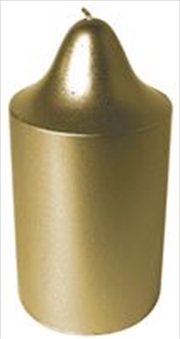 Buy Candle Pillr Christmas 13Cm Gold