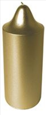 Buy Candle Pillr Christmas 18Cm Gold