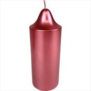Buy Candle Pillr Christmas 18Cm Metallic Red