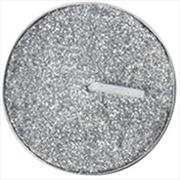 Buy Candle Tealght 8Pk Christmas Glitter Silver