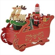 Buy Wooden Music Dec Sleigh H16Cm