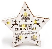 Buy Christmas Wooden Led Sign Star