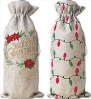 Buy Christmas Fabric Giftbag Bottle