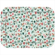 Buy Christmas Bamboo Fibre Tray 40X32Cm Foliage