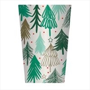 Buy Christmas Bamboo Fibre Cups 4Pk Trees
