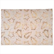 Buy Placemat 4Pk Linen Foil Stars Gold