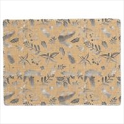 Buy Placemat 4Pk Hessian Foil Foliage Silver