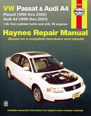 Buy Volkswagen Vw Passat (1998-2005) & Audi A4 1.8L Turbo & 2.8L V6 (1996-2001) Haynes Repair Manual (Us