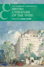 Buy The Cambridge Companion To British Literature Of The 1930S