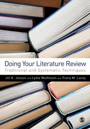 Buy Doing Your Literature Review : Traditional And Systematic Techniques