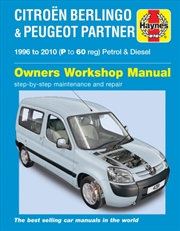 Buy Citroen Berlingo & Peugeot Partner Petrol & Diesel (96 - 10) Haynes Repair Manual
