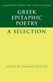 Buy Greek Epitaphic Poetry : A Selection