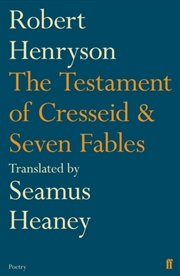 Buy The Testament Of Cresseid & Seven Fables : Translated By Seamus Heaney
