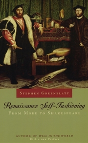 Buy Renaissance Self-Fashioning : From More To Shakespeare