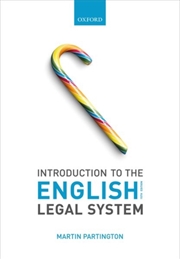 Buy Introduction To The English Legal System