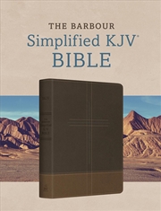 Buy Barbour Simplified Kjv Bible: Deluxe Edition (Two-Tone Brown Stitched Cross)