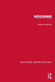 Buy Routledge Library Editions: Housing