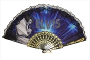 Buy Elvis Hand Fan - Blue On Stage