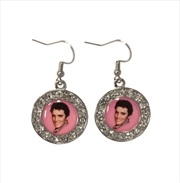 Buy Elvis Earrings Pink With Stones