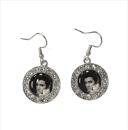 Buy Elvis Earrings Blk & Wht With Stones