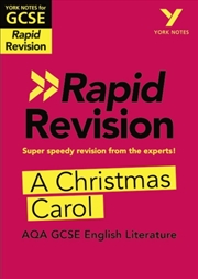 Buy York Notes Rapid Aqa Gcse (Revision Guide) A Christmas Carol - For 2026, 2027 Exams