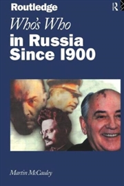 Buy Who's Who In Russia Since 1900