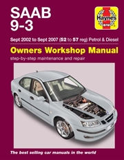 Buy Saab 9-3 Petrol & Diesel (Sept 02 - Sept 07) Haynes Repair Manual : 45109