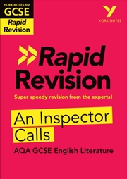Buy York Notes Rapid Aqa Gcse (Revision Guide) An Inspector Calls - For 2026, 2027 Exams
