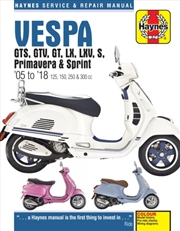 Buy Vespa Gts, Gtv, Gt, Lx, Lxv, S, Primavera & Sprint (05 - 18)