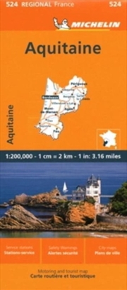 Buy Aquitaine - Michelin Regional Map 524