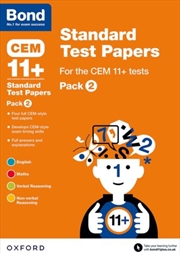 Buy Cem: Bond 11+ Standard Test Papers: Ready For The 2025 Cambridge Select Insight Exam : Pack 2