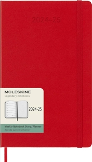 Buy Moleskine 2025 18-Month Weekly Large Hardcover Notebook: Scarlet Red