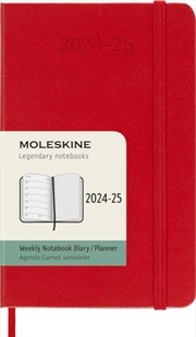 Buy Moleskine 2025 18-Month Weekly Pocket Hardcover Notebook: Scarlet Red