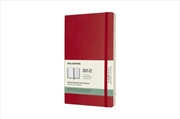 Buy Moleskine 2022 18-Month Weekly Large Softcover Notebook : Scarlet Red